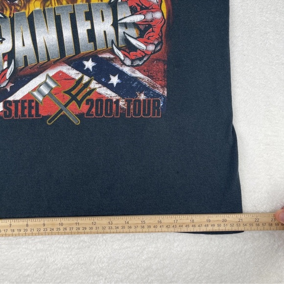 Vintage Pantera Tour T Shirt Men’s Size Large  2001 Real Steel Tour Sleeveless - Picture 8 of 11